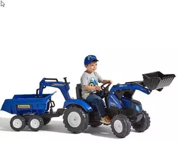Falk New Holland backhoe with excavator and Maxi tilt trailer 3/7 years (3090W)