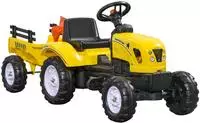 HOMCOM 341-017V00YL, HOMCOM Trettraktor mit Anh&auml;nger Tretauto Traktor