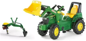 Rolly Toys rollyFarmtrac John Deere mit Frontlader und Heckbagger 2-teiliges Set