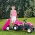 Dolu Kindertraktor mit Anhänger Einhorn Rosa