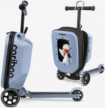 Cariboo iTravel Kinderroller 3-Rad mit Koffer, klappbar, bis 50kg