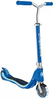 Globber Flow 125 Lights Tretroller, LED-Leuchtrollen, dunkelblau