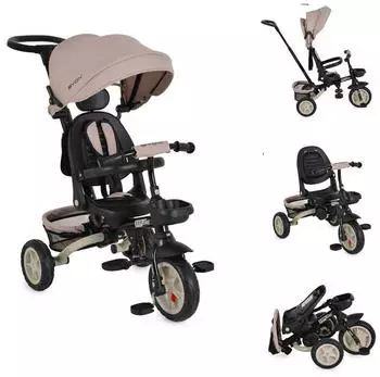 byox Explore Dreirad 3-in-1, 360&deg; drehbarer Sitz, beige (112731)