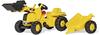 Trettraktor rollyKid CAT mit Anhänger und Lader von rolly toys gelb, Spielzeug...