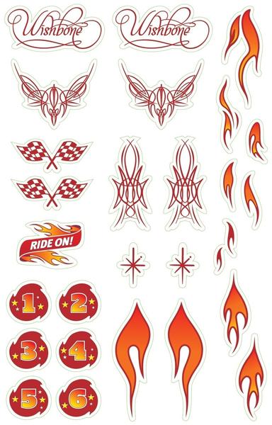 Wishbone Bike - Sticker Flames