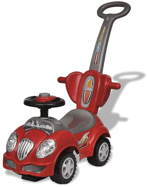 vidaXL Rotes Kinder-Aufsitz-Auto mit Schubstange
