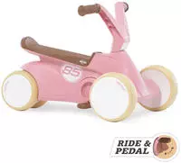 BERG 24.50.07.00, BERG GO&sup2; Retro Pink Pedal Gokart Tretfahrzeug Rutschfahrzeug