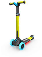 BERG 24.77.08.00, BERG Nexo Foldable Lime + Leuchtr&auml;der + LED-Deck - Cityroller