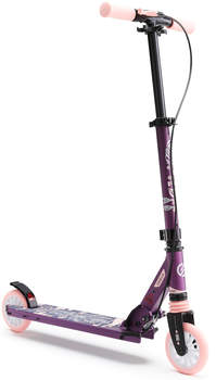 Decathlon Oxelo Scooter Mid 5 aubergine / neon pastell lachs / weiss