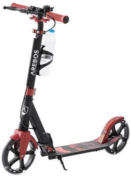 Arebos Kickscooter with LED wheels red (4260627429301)