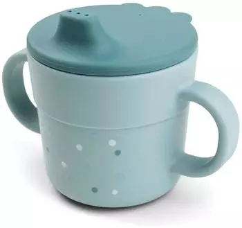 Done by Deer Trinklernbecher Foodie Happy dots Blau