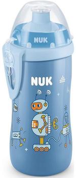 NUK Trinkflasche Junior Cup 300 ml Roboter blau