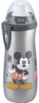 NUK Trinkflasche Sports Cup 450 ml mit Push-Pull-Tülle Mickey grau