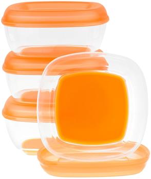 Vital Baby Gefrierschalen mini ab dem 4. Monat 90 ml 4 Stück in orange