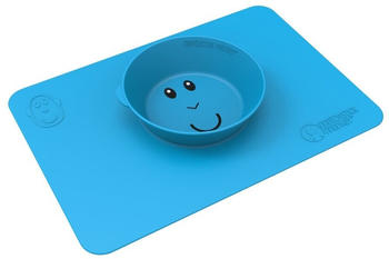 Matchstick Monkey Essenszeit Tischset - Anti-Rutsch-Matte mit Schüssel blau