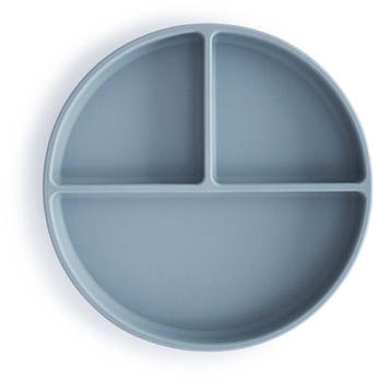 Mushie Silikon-Saugplatte powder blue