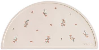 Mushie Silikon-Platzdeckchen rosa blumen