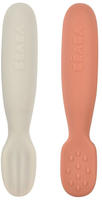 Beaba 913579, Beaba 2er-Pack Silikon-Esslernl&ouml;ffel orange