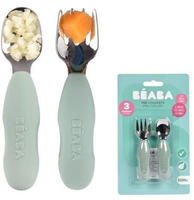 Beaba 913580, Beaba Edelstahl-Lernbesteck gruen