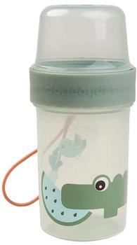 Done by Deer Croco 2-Way Snackbox - Large - Green