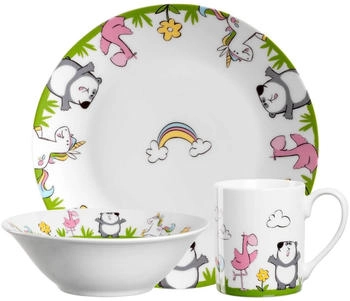 Leonardo Bambini Set Einhorn / Panda / Flamingo Geschirr