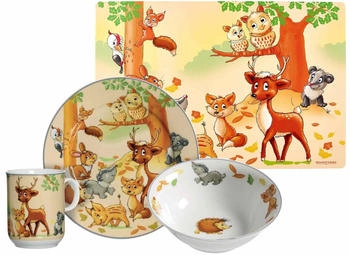 Ritzenhoff & Breker WALDTIERE Kindergeschirr Set mit Platzset