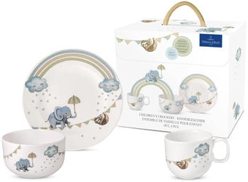 Villeroy & Boch Boho Kids Kindergeschirr-Set 3tlg. Elefant blau