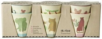 Rice Melamin Kinderbecher 6er Set - cr&egrave;me/sweet jungle print