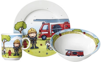 Ritzenhoff & Breker Kindergeschirr-Set Feuerwehrmann Bernie 3-teilig