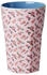 Rice Großer Melamin Becher - Pink/A Rose is a Rose Print