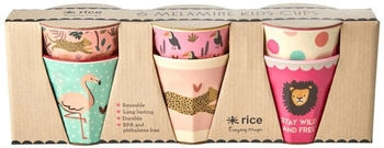 Rice Melamin Becher 6er-SET - Pink Jungle Print 160ml