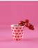Rice Melamin Becher Medium Rosa mit Roten Herzen