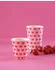 Rice Melamin Becher Medium Rosa mit Roten Herzen