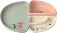 L&Auml;SSIG Kindergeschirr-Set "Happy Fruits Kirsche, Silikon"