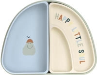 L&Auml;SSIG Kindergeschirr-Set "Happy Fruits Zitrone, Silikon"