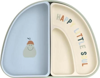 Lässig Kinder Menüteller Silikon - 3-teilig - Happy Fruits - Zitrone