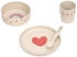 Lässig Laessig Dish Set Pp/Cellulos Heart Lavender Heart Lavender