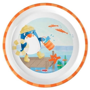 HABA Kinderteller Pinguin mit Pinguinmotiv - Rutschfest - Spülmaschinengeeignet (2012441001)