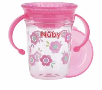 Nuby 360° Wonder Becher mit Griff 240 ml Rosa