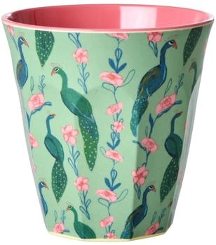 Rice Melamin Becher Pfau Motiv Grün 250ml
