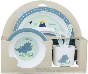 Sterntaler Geschirrset Dino Rexi blau