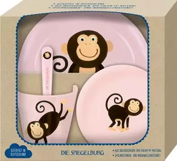 Die Spiegelburg Freche Rasselbande Geschirr Geschenkset Affe