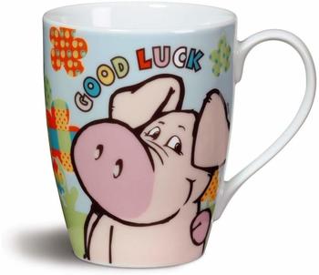 NICI Porzellantasse Comic-Schwein ´´Good Luck´´