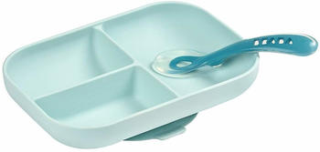 Béaba Silicone Meal Set with suction cup Blue
