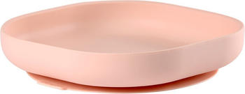 Beaba Silicon plate with suction cup pink
