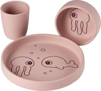 Done by Deer Silicone Dinner Set Sea Friends powder