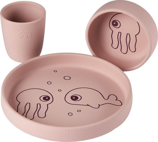 Done by Deer Silicone Dinner Set Sea Friends powder