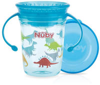 Nuby 360&deg; Wonder Cup Mit Griffen Aus Tritan Aqua 240ml 6+ Monate 1 St&uuml;ck