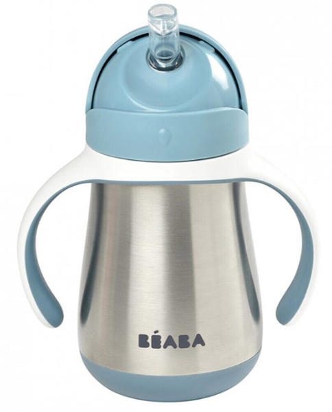 Béaba Stainless steel learning cup 250 ml blue