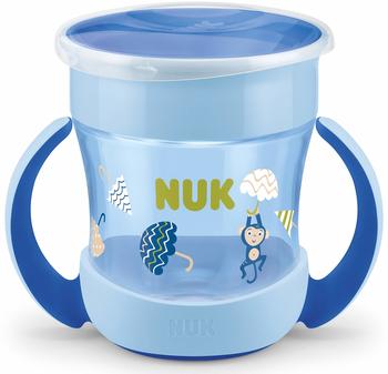NUK Mini Magic Cup 160 ml mit Trinkrand und Deckel blau